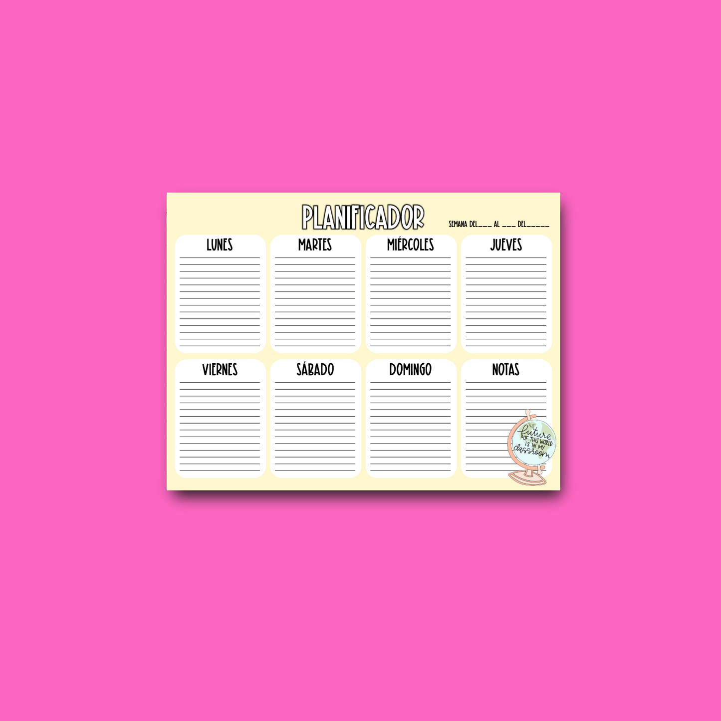 Planeador Semanal Docente – Organización a tu Medida