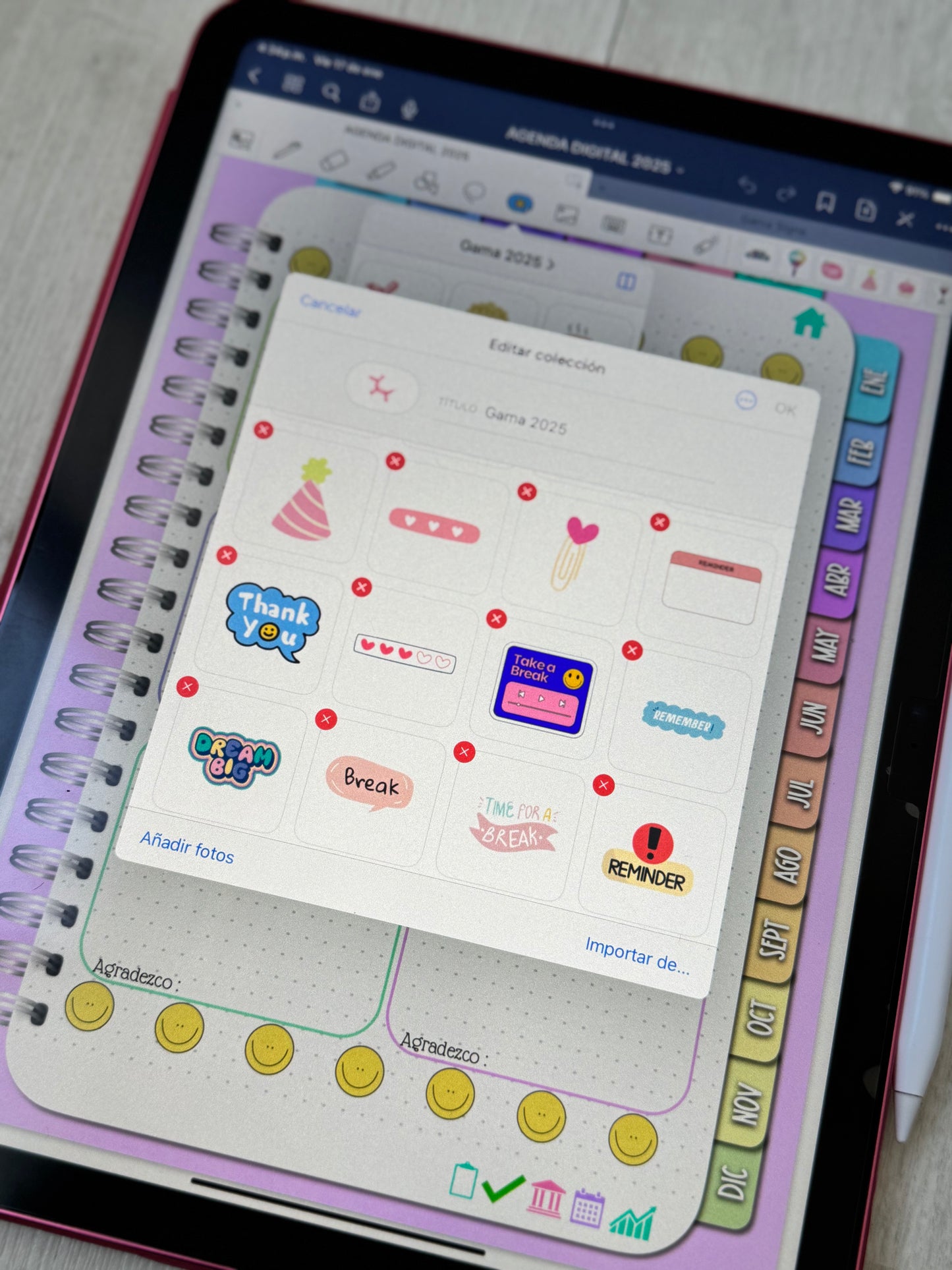 Stickers para goodnotes colección 2025