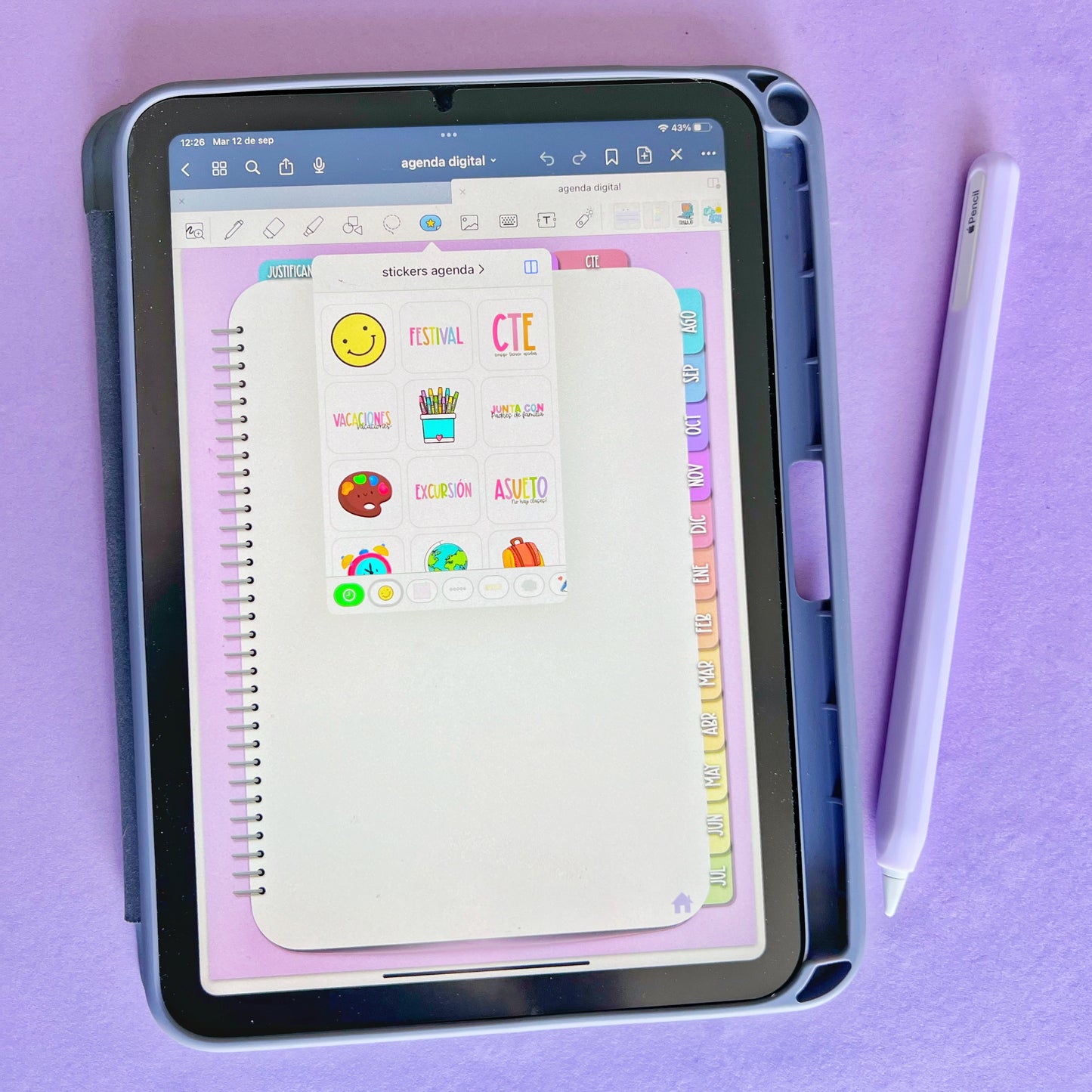 Stickers para agenda digital