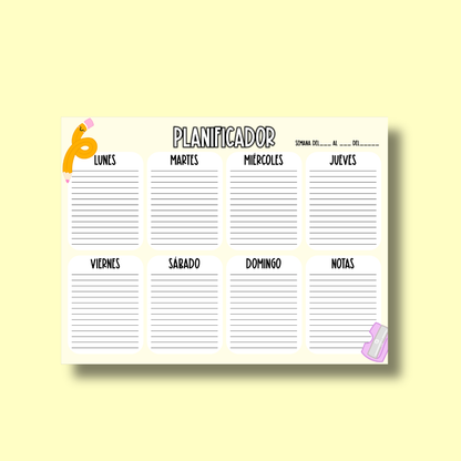 Planeador Semanal Docente – Organización a tu Medida