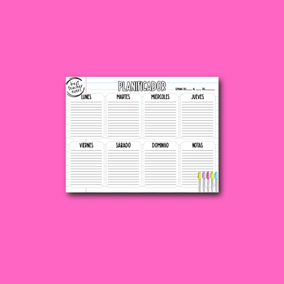 Planeador Semanal Docente – Organización a tu Medida