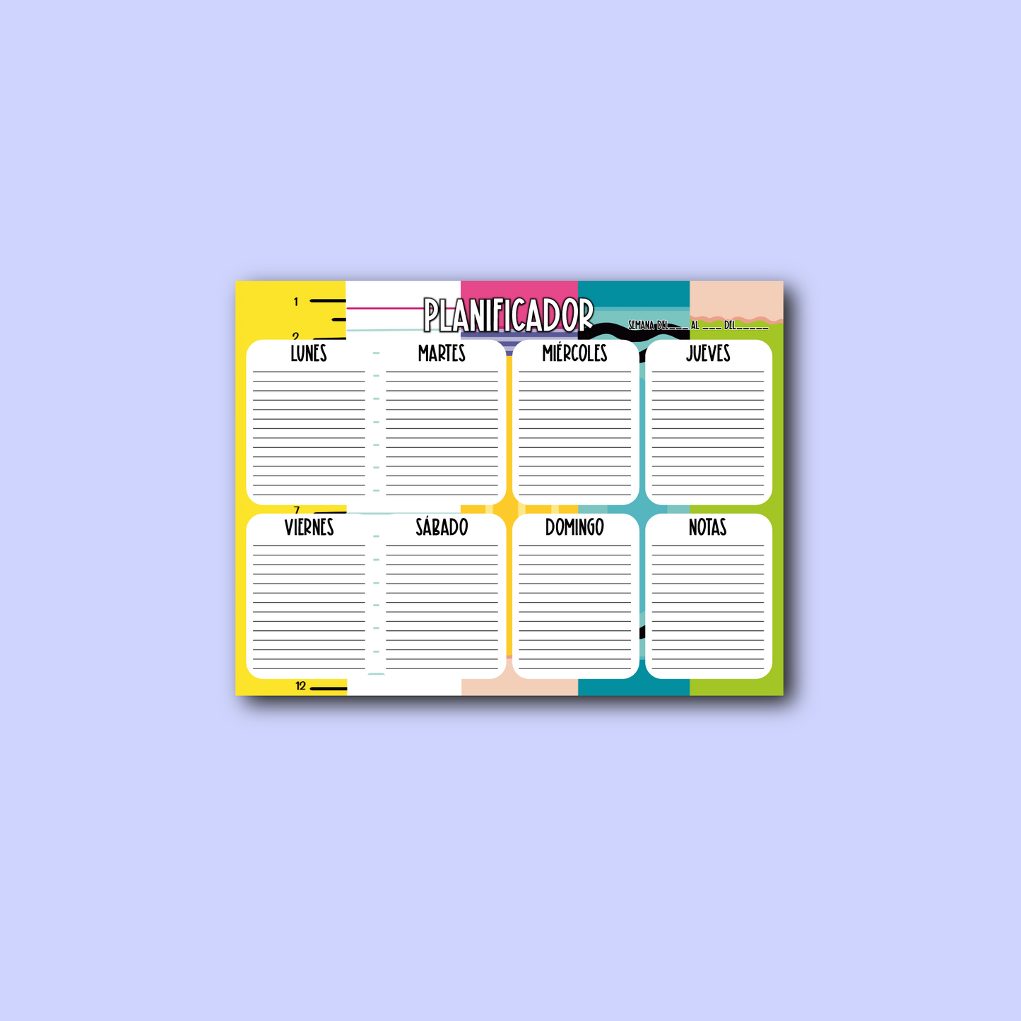 Planeador Semanal Docente – Organización a tu Medida