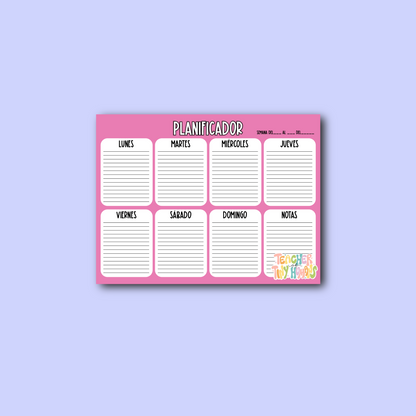 Planeador Semanal Docente – Organización a tu Medida