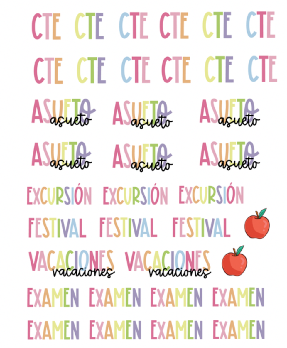 Planilla de Stickers para Agenda Docente ✨