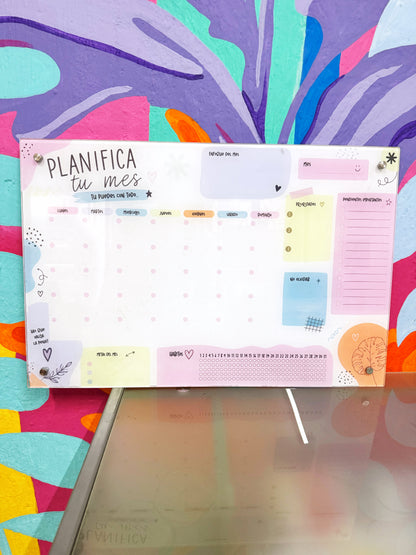 Calendario Acrílico 60 × 40 cm | Organizador Mensual para Pared