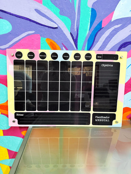 Calendario Acrílico 60 × 40 cm | Organizador Mensual para Pared